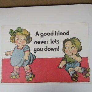 A Good Friend Never Lets You Down Vintage Inspire Poster Campbells Kids 1970's